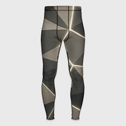 Тайтсы мужские Серая объемная текстура с гранями, цвет: 3D-принт