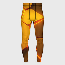 Тайтсы мужские Желтые неоновые соты - текстура, цвет: 3D-принт
