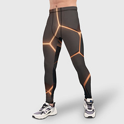 Тайтсы мужские Серая текстура из сот, цвет: 3D-принт — фото 2
