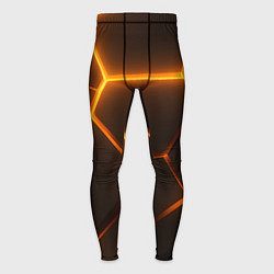 Тайтсы мужские Оранжевое свечение текстура, цвет: 3D-принт