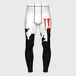 Тайтсы мужские Monster energy rock black, цвет: 3D-принт