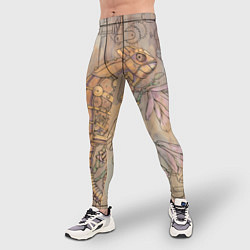 Тайтсы мужские Стимпанк механический киберхамелеон, цвет: 3D-принт — фото 2