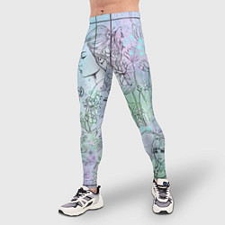 Тайтсы мужские Скетч японские дорамы, цвет: 3D-принт — фото 2