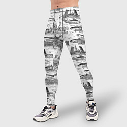 Тайтсы мужские Питер и корюшка, цвет: 3D-принт — фото 2