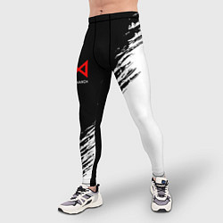 Тайтсы мужские Монарх красный лого, цвет: 3D-принт — фото 2
