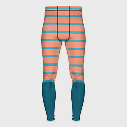 Мужские тайтсы Полосатый мандариновый морской рассвет