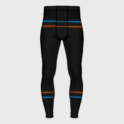Тайтсы мужские Neon black red blue, цвет: 3D-принт