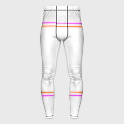 Тайтсы мужские Neon white orange pink, цвет: 3D-принт