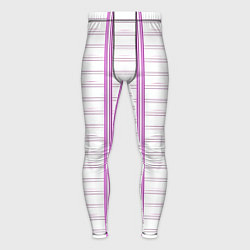 Мужские тайтсы Color white cage pink line