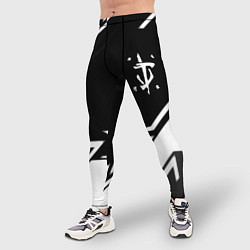 Тайтсы мужские Doom geometry black, цвет: 3D-принт — фото 2