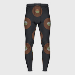 Тайтсы мужские Black coffee moon drops pattern, цвет: 3D-принт