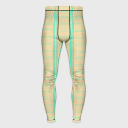 Мужские тайтсы Color beige cage blue stripes