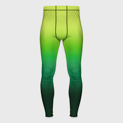 Тайтсы мужские Градиент укропное зеленое омбре, цвет: 3D-принт
