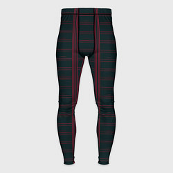 Мужские тайтсы Color dark cage red stripes
