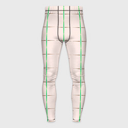 Тайтсы мужские Color white stripes, цвет: 3D-принт