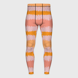Мужские тайтсы Полосы зигзагообразные оранжево-розовые