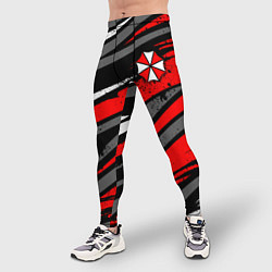 Тайтсы мужские Umbrella - red lines, цвет: 3D-принт — фото 2