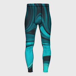 Тайтсы мужские Мраморный малахитовый узор из изумрудных разводов, цвет: 3D-принт