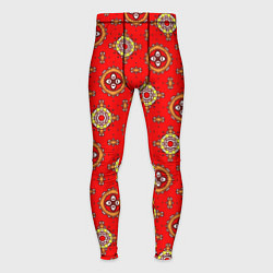 Тайтсы мужские Яркий узор в этническом стиле, цвет: 3D-принт