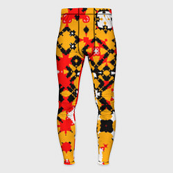 Мужские тайтсы Красно-желтая геометрическая абстракция