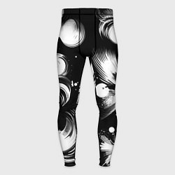 Мужские тайтсы Чёрно-белый абстрактный паттерн