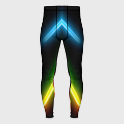 Тайтсы мужские Neon multicolored lines, цвет: 3D-принт