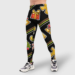Тайтсы мужские Рождественский дух, цвет: 3D-принт — фото 2