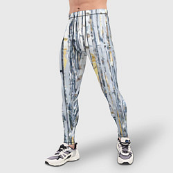 Тайтсы мужские Новогодний дождик, цвет: 3D-принт — фото 2