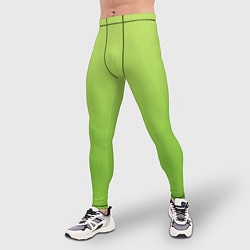 Тайтсы мужские Color lime green, цвет: 3D-принт — фото 2
