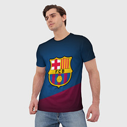Футболка мужская FCB Barcelona, цвет: 3D-принт — фото 2