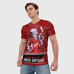 Футболка мужская Detroit Red Wings, цвет: 3D-принт — фото 2