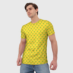 Футболка мужская Текстура лимон-лайм, цвет: 3D-принт — фото 2