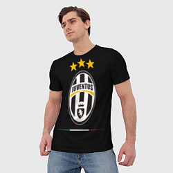 Футболка мужская Juventus: 3 stars, цвет: 3D-принт — фото 2