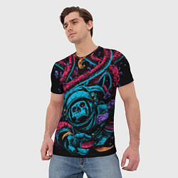 Футболка мужская Космический осьминог, цвет: 3D-принт — фото 2