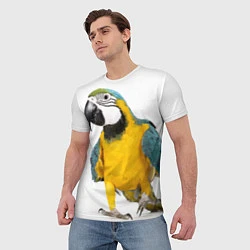 Футболка мужская Попугай ара, цвет: 3D-принт — фото 2