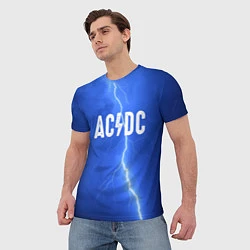 Футболка мужская AC/DC: Lightning, цвет: 3D-принт — фото 2