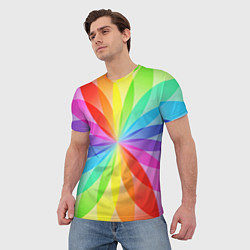 Футболка мужская Радуга, цвет: 3D-принт — фото 2