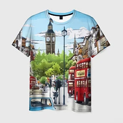 Футболка мужская Улицы Лондона -Big Ben, цвет: 3D-принт