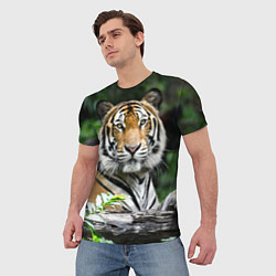 Футболка мужская Тигр в джунглях, цвет: 3D-принт — фото 2