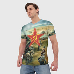 Футболка мужская Наступление советской армии, цвет: 3D-принт — фото 2