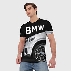 Футболка мужская BMW: White Style, цвет: 3D-принт — фото 2