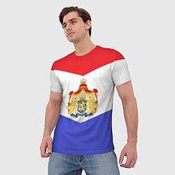 Футболка мужская Флаг и герб Голландии, цвет: 3D-принт — фото 2
