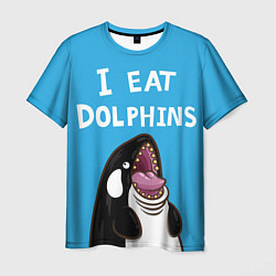 Футболка мужская I eat dolphins, цвет: 3D-принт