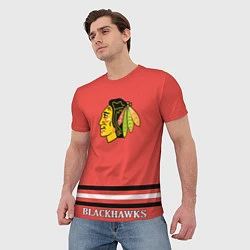 Футболка мужская Chicago Blackhawks NHL, цвет: 3D-принт — фото 2