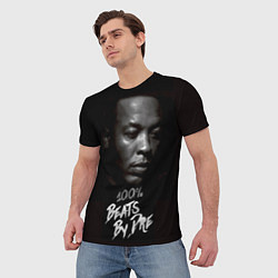 Футболка мужская Dr. Dre: 100% Beats, цвет: 3D-принт — фото 2