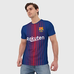 Футболка мужская FCB Barcelona: Rakuten, цвет: 3D-принт — фото 2
