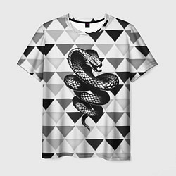 Футболка мужская Snake Geometric, цвет: 3D-принт