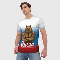 Футболка мужская Russian Bear, цвет: 3D-принт — фото 2