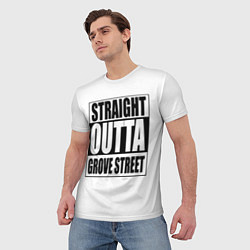Футболка мужская Straight Outta Grove Street, цвет: 3D-принт — фото 2