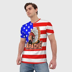 Футболка мужская Apache, цвет: 3D-принт — фото 2